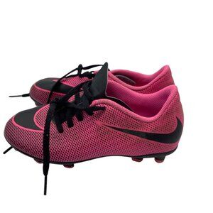 Nike Bravata Youth Soccer Cleats Lace-Up Lightweight Durable Shoes Girl Size 1